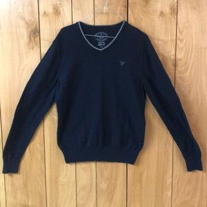 American Eagle Outfitters Navy V-Neck Sweater